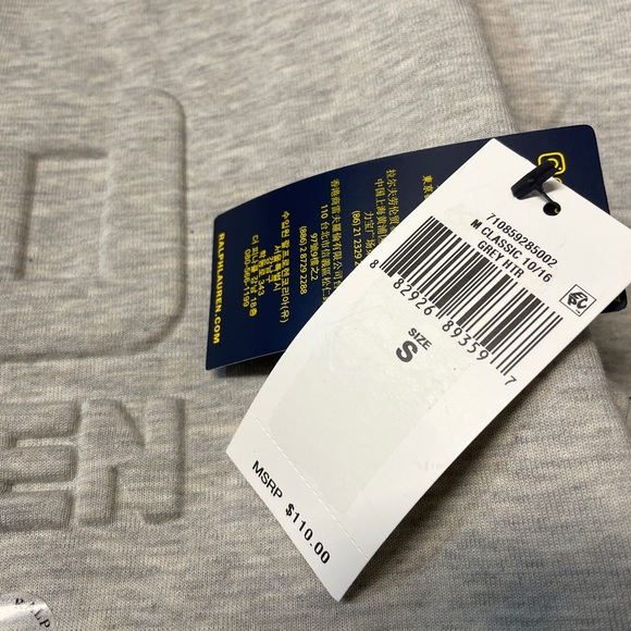NWT Polo Ralph Lauren
embossed-logo lettering sweatshirt - Picture 8 of 8
